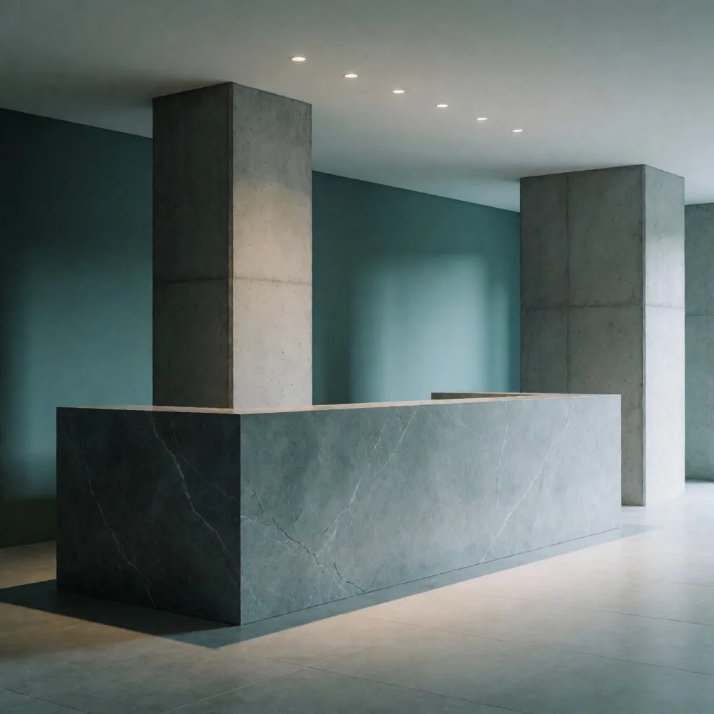 Brutalist konsolosluk koridoru