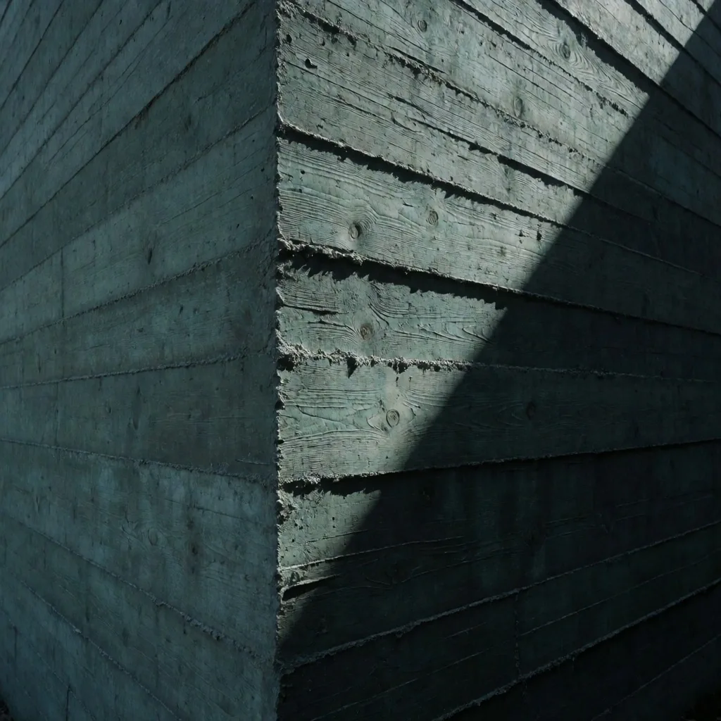Beton duvar detayı, brutalist mimari doku